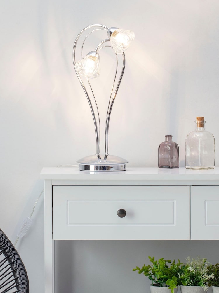 BHS Silver Marianne Table Lamp - Image 1 of 4
