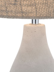 BHS Grey Mini Marcus Concrete Table Lamp - Image 3 of 5