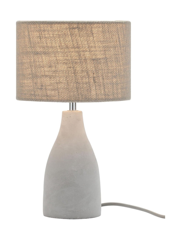 BHS Grey Mini Marcus Concrete Table Lamp - Image 5 of 5