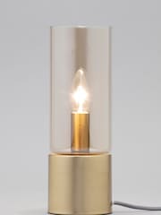 BHS Brass Cylinder Touch Lamp - Image 2 of 4