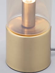 BHS Brass Cylinder Touch Lamp - Image 3 of 4