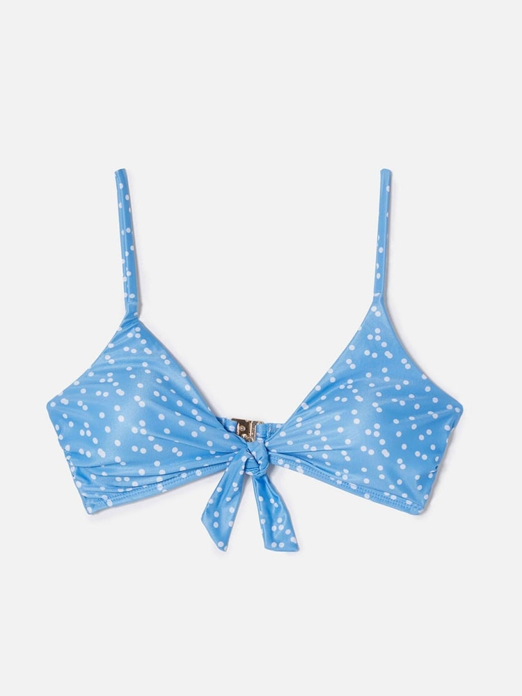 Accessorize Vorne gebundenes, gepunktetes Bikinitop, Blau - Bild 4 von 4 Accessorize Vorne gebundenes, gepunktetes Bikinitop, Blau - Bild 4 von 4