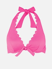Accessorize Pink Scallop Underwire Bikini Top - Image 4 of 4
