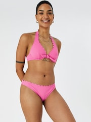 Accessorize Pink Scallop Trim Bikini Briefs - Image 1 of 4