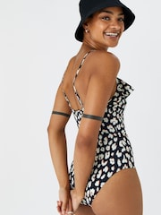 Accessorize Animal Print Frill Swimsuit - Image 2 of 4