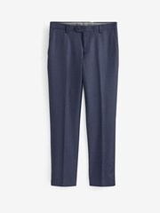 Navy Blue Slim Fit Signature Cerruti 100% Wool Sharkskin Suit: Trousers - Image 6 of 10
