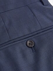 Navy Blue Slim Fit Signature Cerruti 100% Wool Sharkskin Suit: Trousers - Image 8 of 10