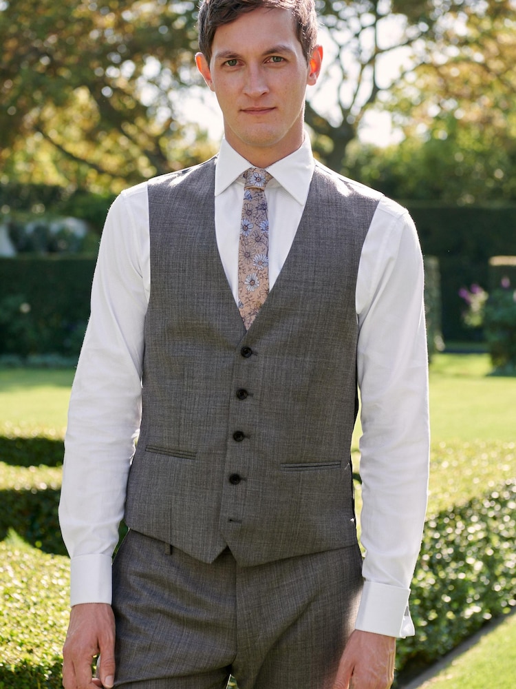 Grey Signature Cerruti 100% Wool Suit Waistcoat - Image 1 of 7