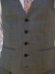 Grey Signature Cerruti 100% Wool Suit Waistcoat - Image 4 of 7