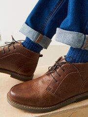 Tan Brown Warm Thinsulate™ Lined Leather Boots - Image 1 of 6