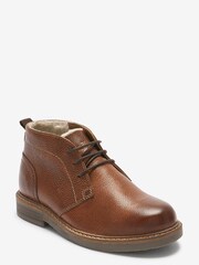 Tan Brown Warm Thinsulate™ Lined Leather Boots - Image 4 of 6