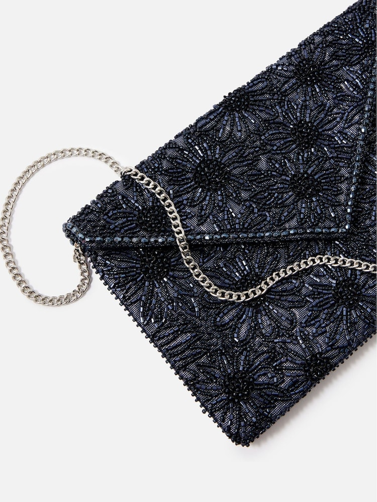 Accessorize Blue Tara Clutch Bag - Image 3 of 3