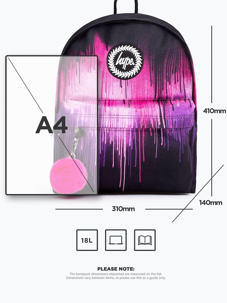 Hype. Pink Drip Backpack - Image 5 of 9