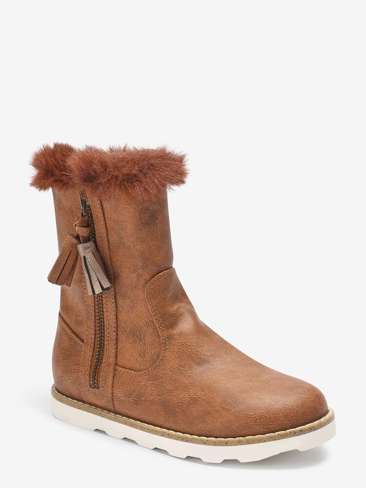 Tan Brown Wide Fit (G) Thermal Thinsulate™ Lined Boots - Image 2 of 4