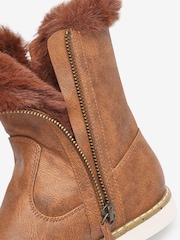 Tan Brown Wide Fit (G) Thermal Thinsulate™ Lined Boots - Image 4 of 4