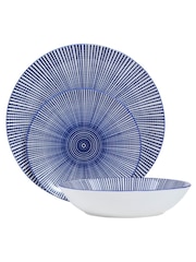 Interiors by Premier Blue/White Maya Dinner Set - Image 2 of 4
