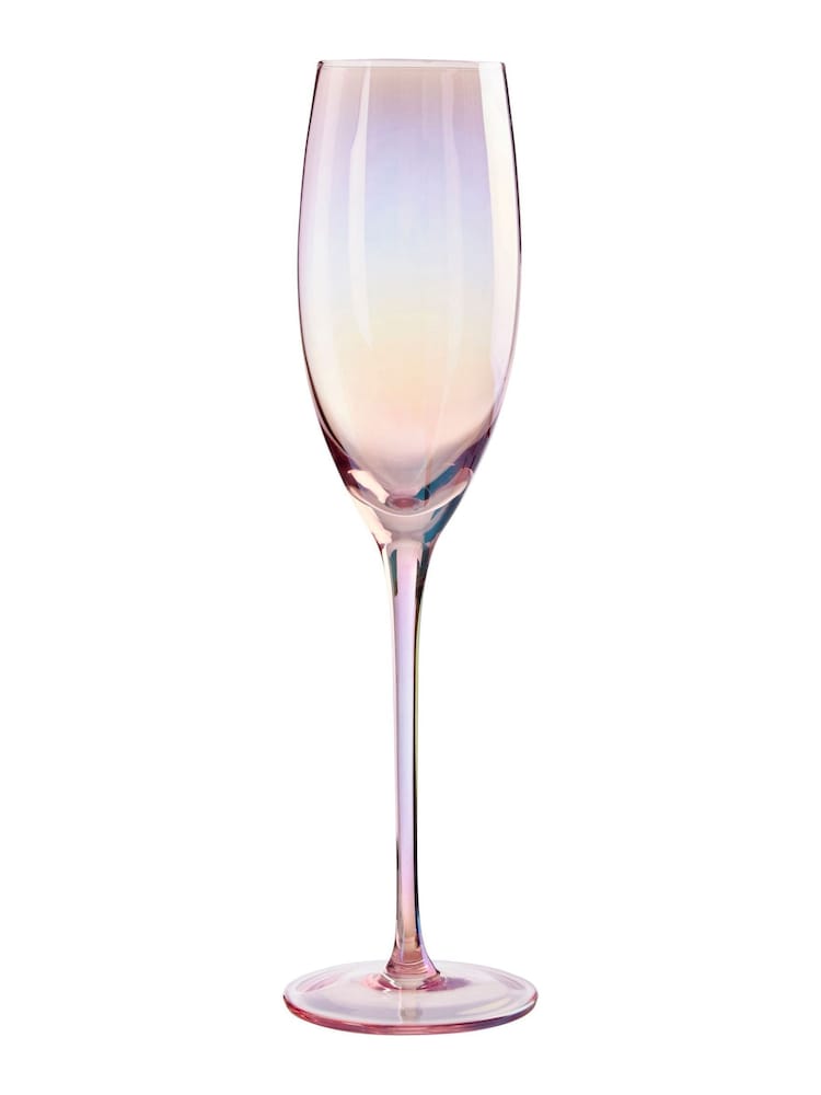 Maison by Premier Pink Champagne Flutes Frosted Deco Champagne Glass - Image 2 of 3 Maison by Premier Pink Champagne Flutes Frosted Deco Champagne Glass - Image 2 of 3