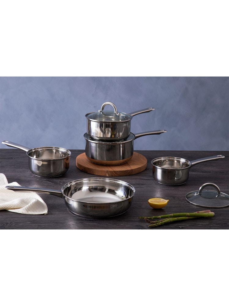 Essentials by Premier Silver Five Piece Cookware Set - Image 2 of 2