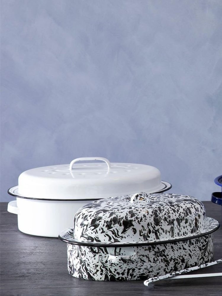 Essentials by Premier White Oval Self Basting Roaster - Image 3 of 3 Essentials by Premier White Oval Self Basting Roaster - Image 3 of 3