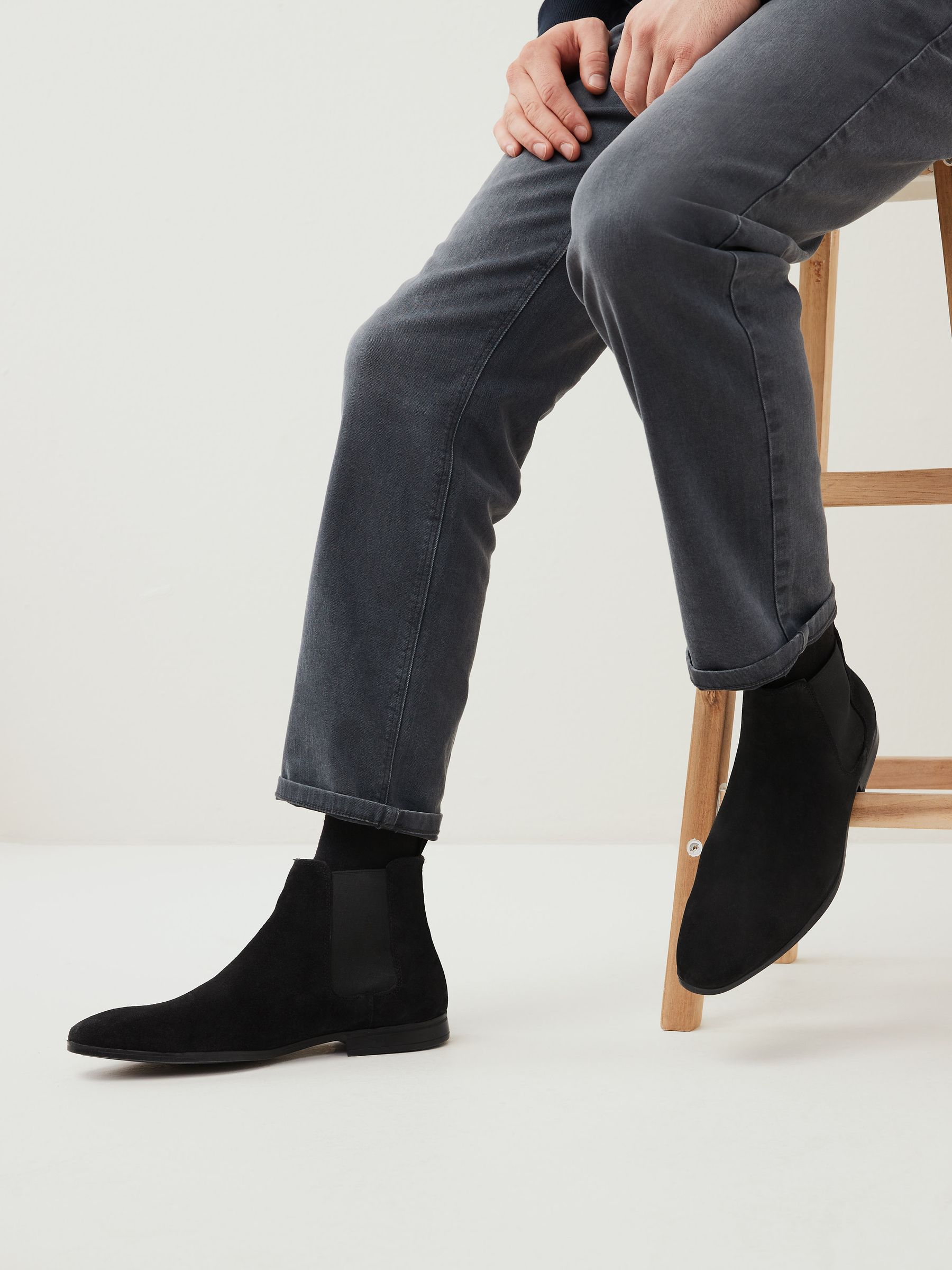 Buy Black Suede Chelsea Boots from Next Belgium