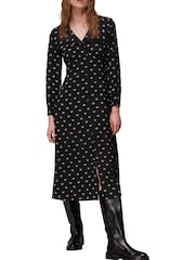 Whistles Izzy Black Horseshoe Collar Dress - Image 1 of 3