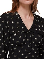 Whistles Izzy Black Horseshoe Collar Dress - Image 3 of 3