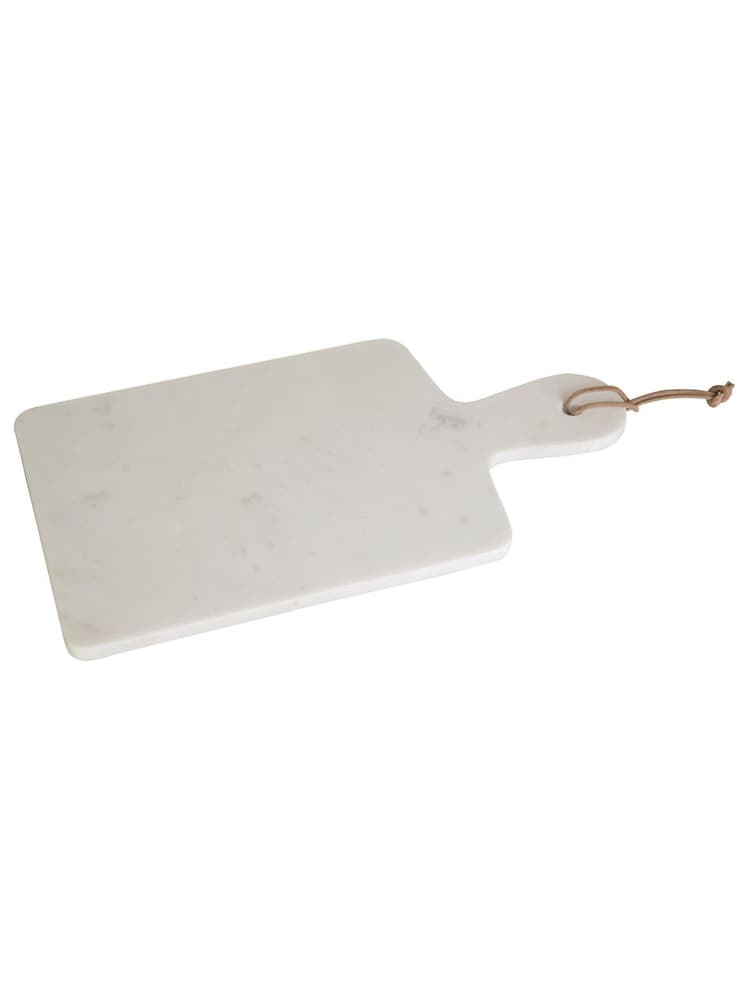 Interiors by Premier White Marble Rectangular Paddle Board - Image 1 of 2