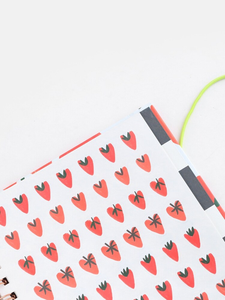 Caroline Gardner Red Strawberry Heart Food Journal - Image 2 of 4