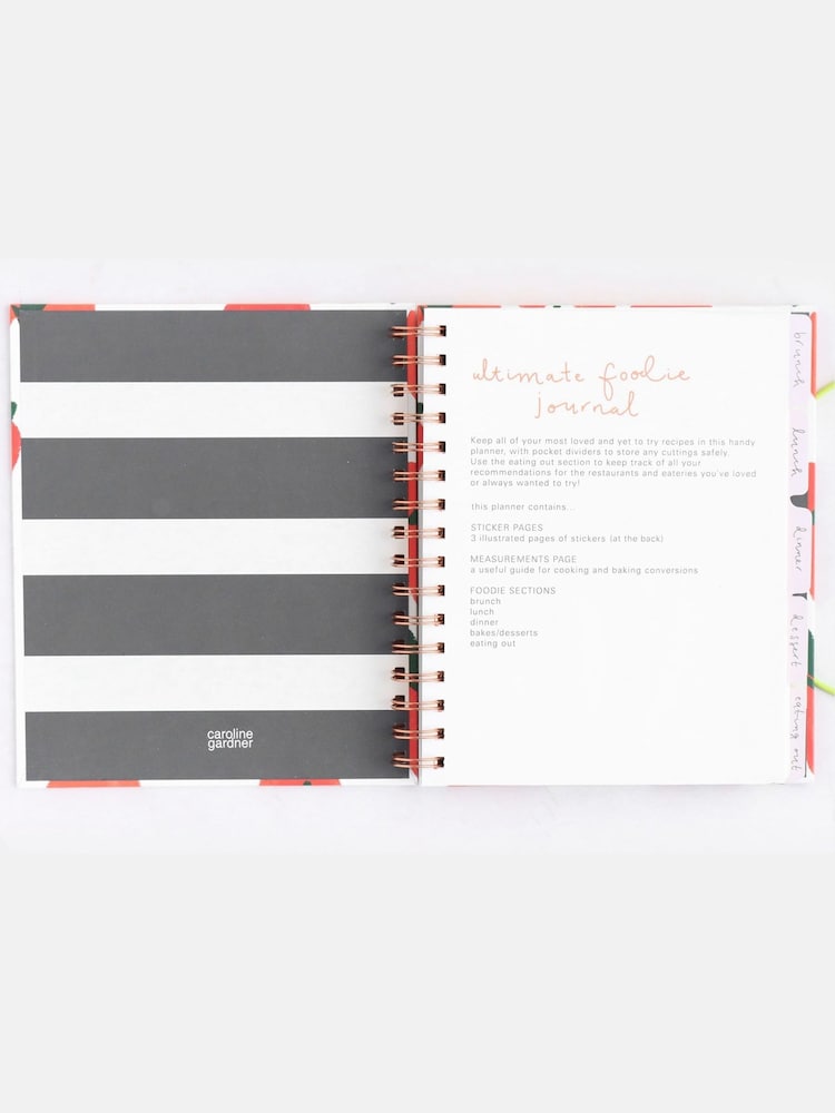 Caroline Gardner Red Strawberry Heart Food Journal - Image 4 of 4