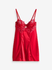 Lipsy Red Red Embroidered Cupped Slip - Image 5 of 5