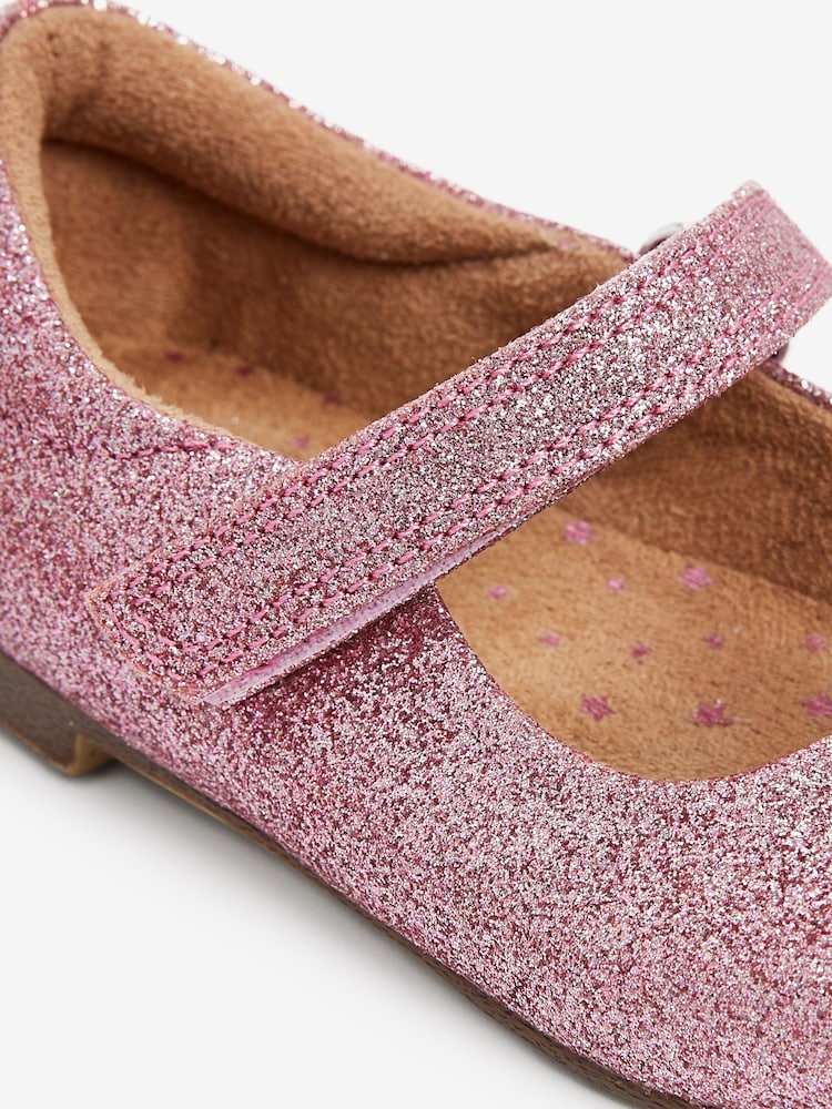 Pink Glitter Wide Fit (G) Mary Jane Occasion Shoes - Image 4 of 4
