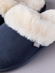 Lakeland Leather Navy Ladies Sheepskin Slider Slippers - Image 3 of 3