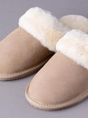 Lakeland Leather Stone Cream Ladies Sheepskin Slider Slippers - Image 3 of 3