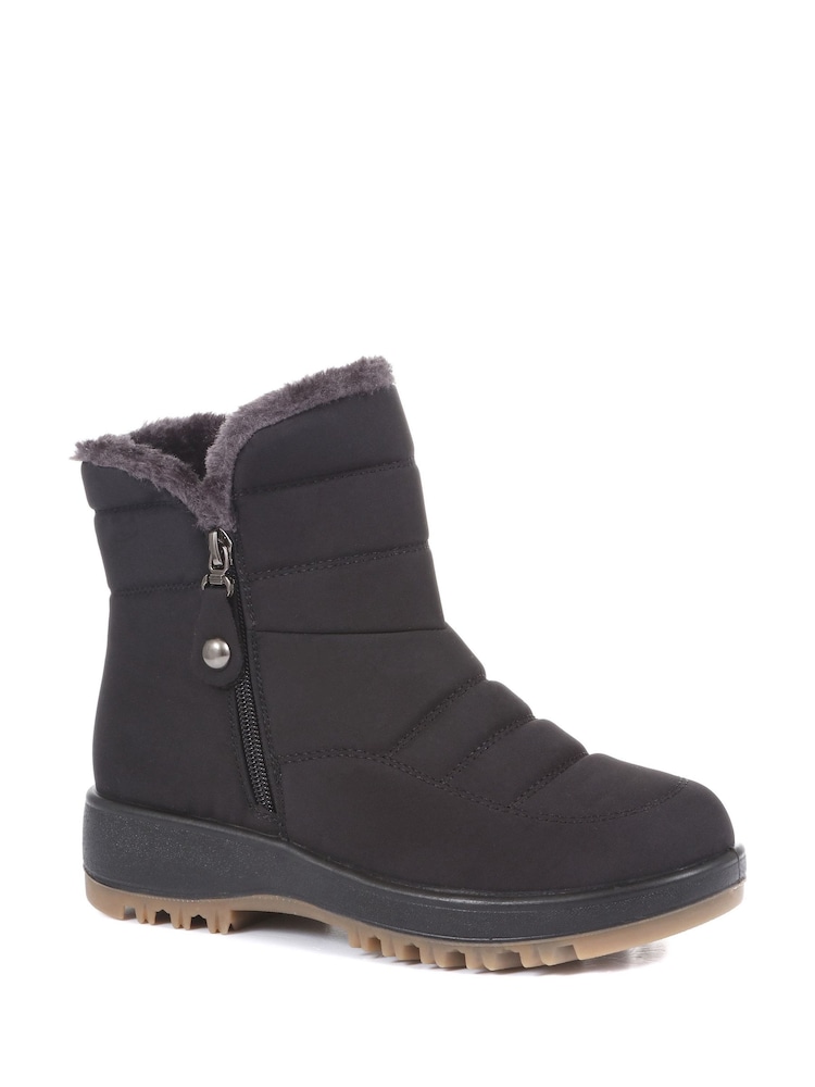 Pavers Black Shower Proof Padded Boots - Image 3 of 5