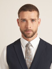 Navy Blue Double Breasted Wool Blend Morning Suit Waistcoat - Image 5 of 10