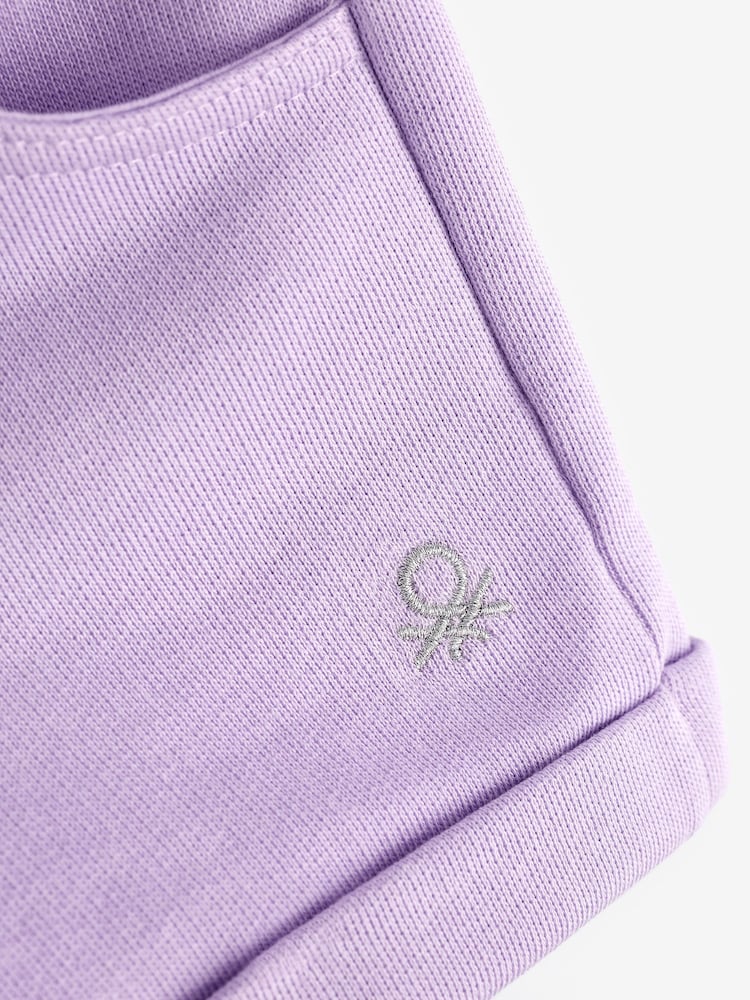 أرجواني - شورت جيرسيه قطن 100% للبنات من Benetton - صورة 3 من 3