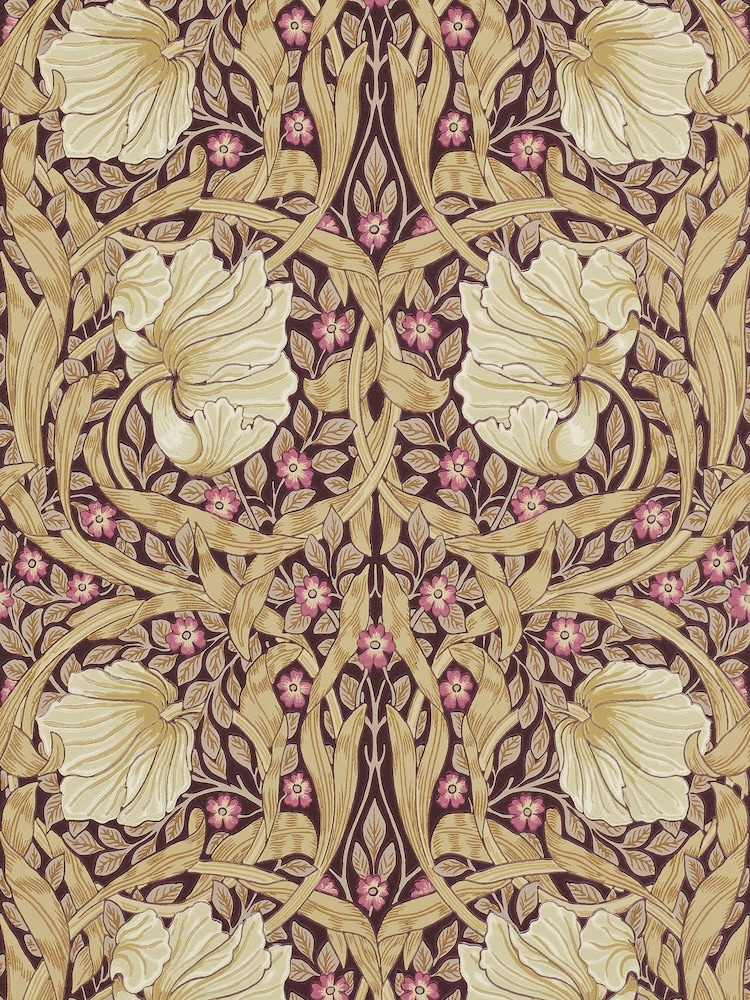 Morris & Co. Pink Pimpernel 10.05M Wallpaper - Image 1 of 1