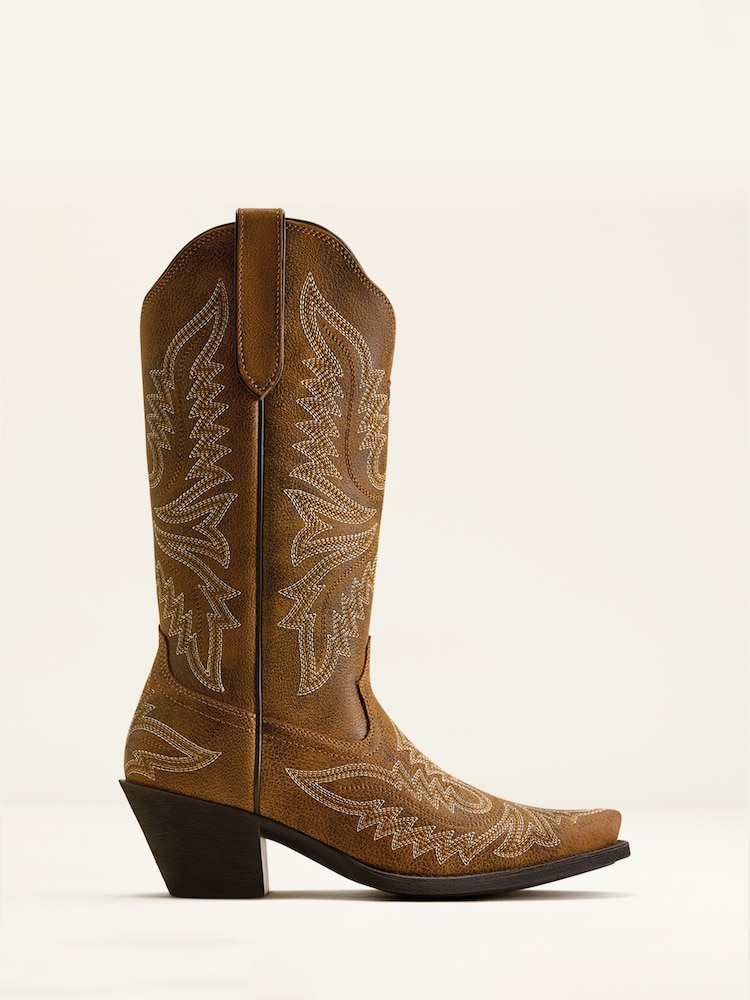 Ariat Brown Round Up Collins D Toe Western Boots - Image 1 of 4 Ariat Brown Round Up Collins D Toe Western Boots - Image 1 of 4
