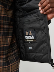 Barbour® International Racer Ouston Quilted Hooded Jacket - Image 5 of 11
