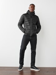 Barbour® International Racer Ouston Quilted Hooded Jacket - Image 7 of 11