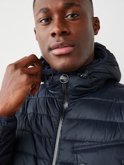 Barbour® International Racer Ouston Quilted Hooded Jacket - Image 7 of 11