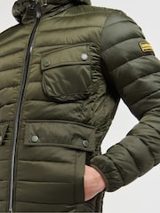 Barbour® International Racer Ouston Quilted Hooded Jacket - Image 3 of 11