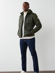 Barbour® International Racer Ouston Quilted Hooded Jacket - Image 4 of 11