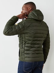 Barbour® International Racer Ouston Quilted Hooded Jacket - Image 6 of 11