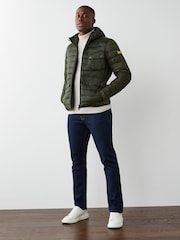 Barbour® International Racer Ouston Quilted Hooded Jacket - Image 8 of 11