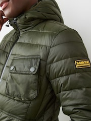 Barbour® International Racer Ouston Quilted Hooded Jacket - Image 9 of 11