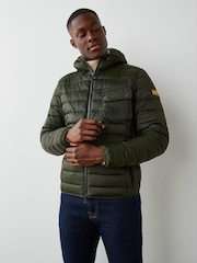 Barbour® International Racer Ouston Quilted Hooded Jacket - Image 10 of 11