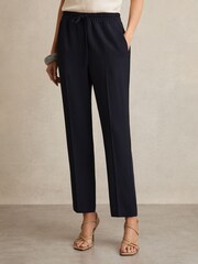 Reiss Navy Hailey Pull On Trousers - Image 3 of 6