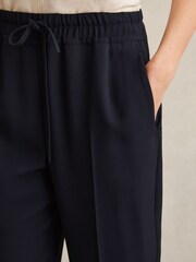 Reiss Navy Hailey Pull On Trousers - Image 4 of 6