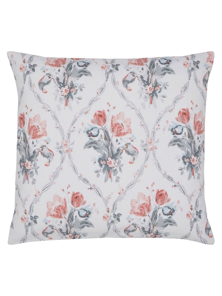 Laura Ashley Blush Pink Square  Scarborough 100% Cotton Cushion - Image 2 of 2